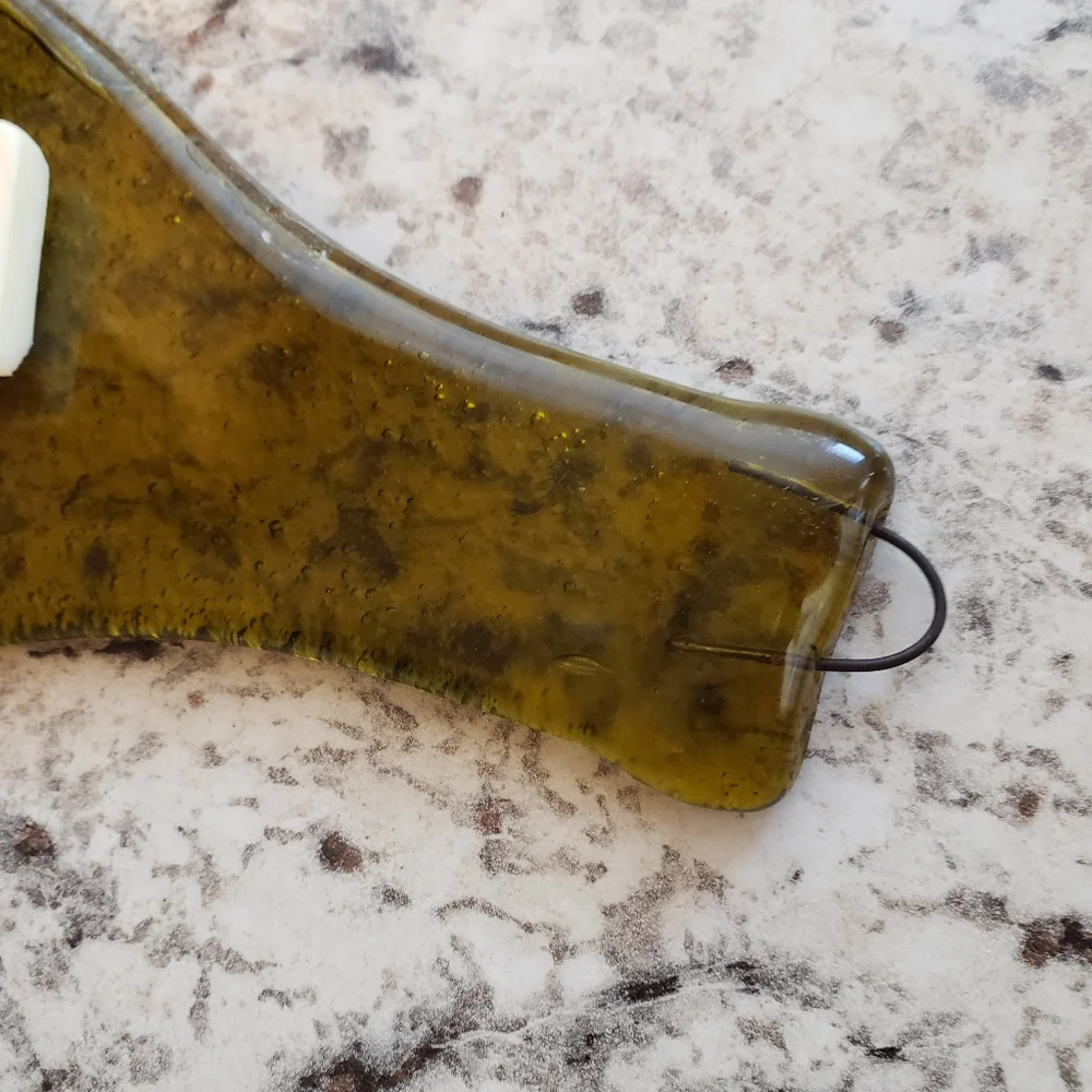 Cheese board, butter dish pressed wine bottle kitchen dining handmade